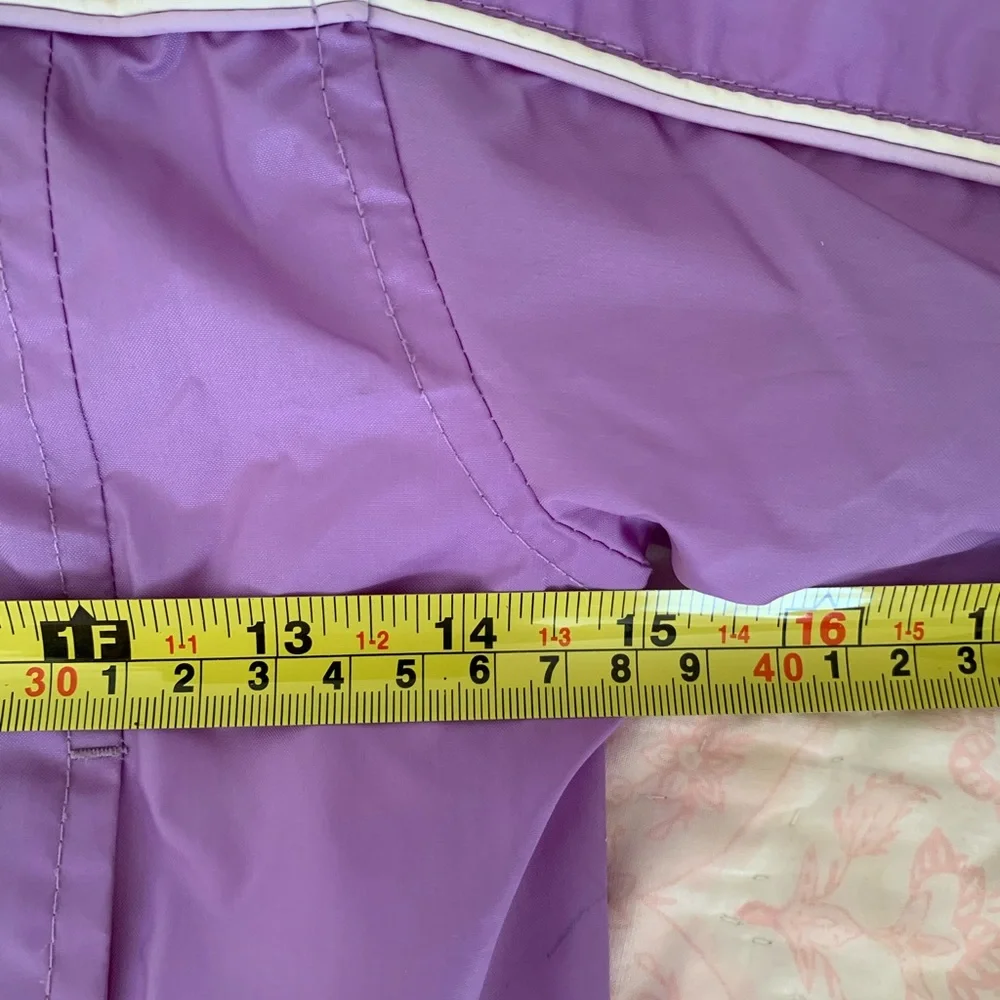 Vintage Oshkosh Windbreaker Girls 4 Purple Jacket Hood Lined Full Zip Pockets